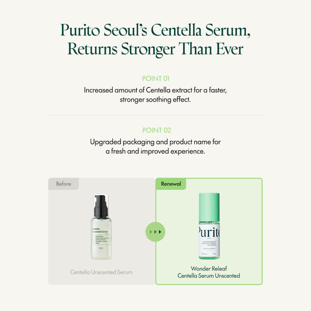 Purito SEOUL - Wonder Releaf Centella Serum Unscented 60 ml - Sakura Style