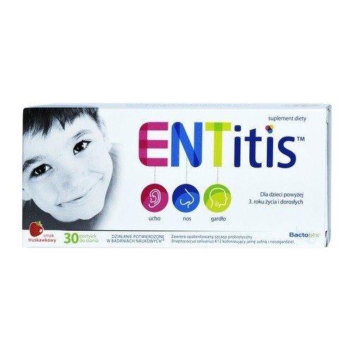 ENTitis for children over 3 years of age, strawberry flavor, 30 lozenges - iFeelWell